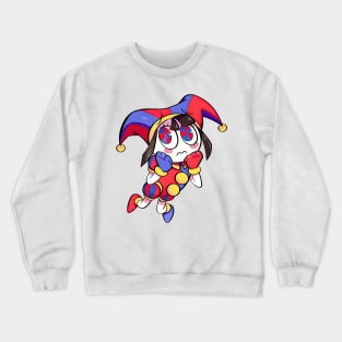 Pomni concerned the amazing digital circus character Crewneck Sweatshirt